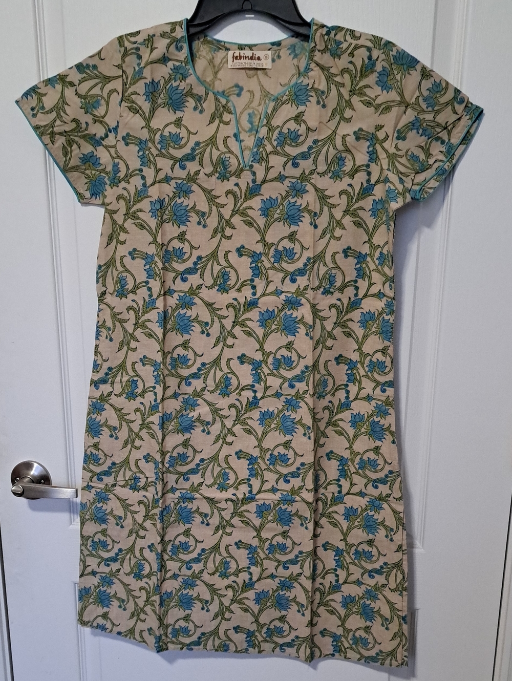 Fabindia Block Printed Short Kurta With Pocket